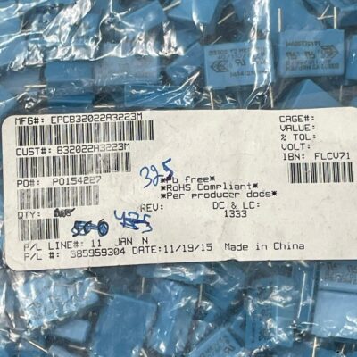 325PCS B32022A3223M EPCOS Polypropylene 22nf 0.022uF 1500VDC Y2 RM15 NEW