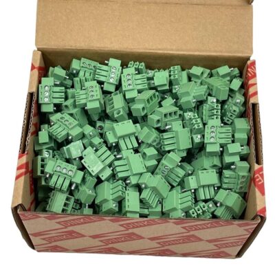 [50 Pcs] Dinkle EC350VM-03P 3 Position Terminal Block Plug 0.138" (3.50mm) 180°