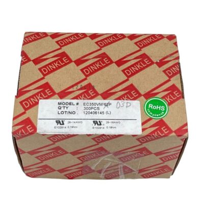 [50 Pcs] Dinkle EC350VM-03P 3 Position Terminal Block Plug 0.138" (3.50mm) 180°