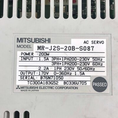 Mitsubishi Servo Driver MR-J2S-20B MRJ2S20B