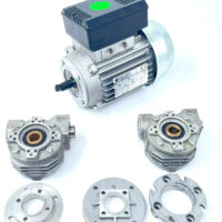 Vemat VMB 63B Single Phase Motor 0.25HP (0.18kW) 4 Poles VMB63B & 2x Worm Geabox