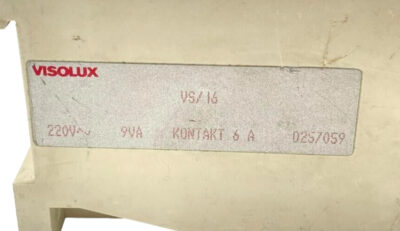 VISOLUX VS/16 220V 9VA AMPLIFIER CONTROL UNIT KONTAKT 6 A D257059