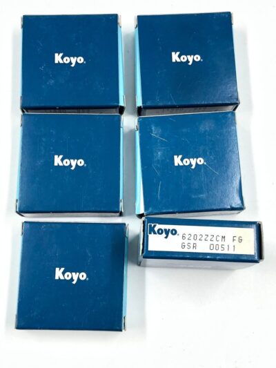6X KOYO 6202-ZZ-FG-KOYO Deep Groove Ball Bearing In 15 mm, Out 35 mm Width 11 mm