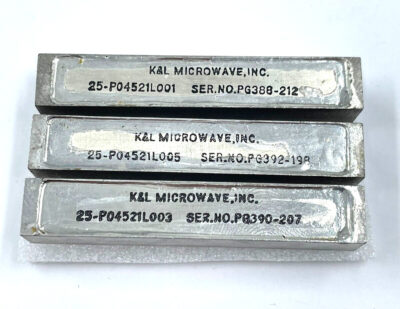 3PCS - K&L Microwave 25-P04521L005 /01 /03 Filter NOS Mixed Lot