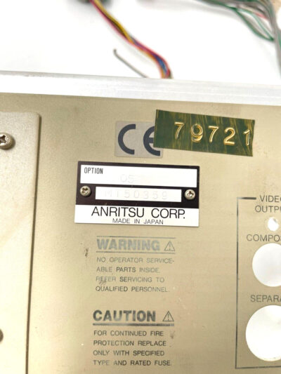 ANRITSU MS2601B Back panel & Fan