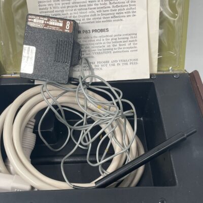 MEDASONICS Versatone Model D8 Doppler Ultrasound w/ P82 Probe, Operation/Service