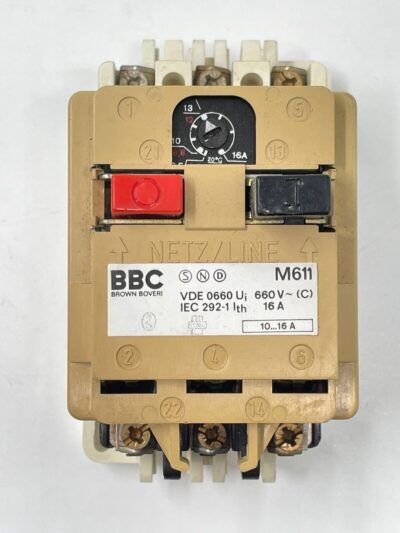 BBC M611 10 - 16A 380V Motor Circuit Breaker 16A