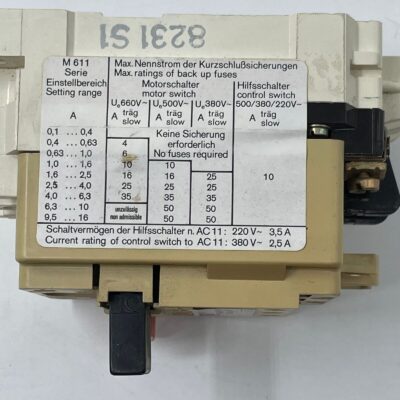 BBC M611 10 - 16A 380V Motor Circuit Breaker 16A