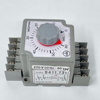 CDC Micron 0411-731 Timer Delay Relay 220v 50Hz 60 sec.