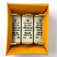 3x Muller Din 43620 500V 120KA Fuse NH 00 100AgL/gl