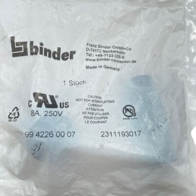 [2X Pcs] Binder 99-4226-00-07 Connector NEW