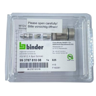 [1 Pcs] Binder 99-3787-810-08 Sensor Connector M12 Male 8 Pos