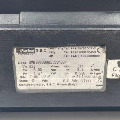 Parker SMB10030065193MB64 230 Servo Motor - Tested