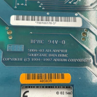 Adtron SDDA-03 ATA Adapter J13015 Solid State Data Drive SDDA23 & 128MB