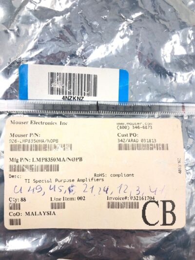 50PCS - TI LMP8350MA/NOPB Integrated Circuits ADC Driver Data Acquisition 8SOIC