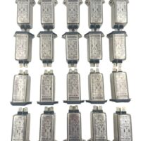5x SCHAFFNER FN 361-6/06 LINE FILTER + FUSE 6A PLUG 3 POS 250VAC 7.3A