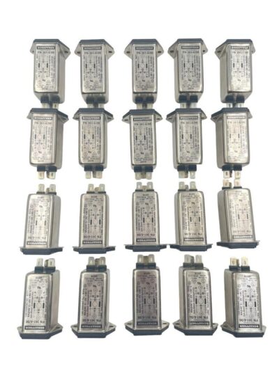 5x SCHAFFNER FN 361-6/06 LINE FILTER + FUSE 6A PLUG 3 POS 250VAC 7.3A