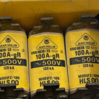 3X Jean Muller VDEO636/23 HLS00 100A 660V 120kA Fuses NOS