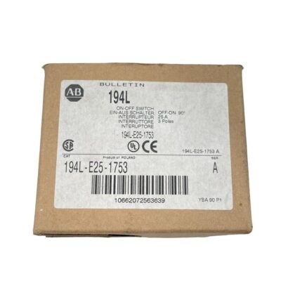 NEW Allen-Bradley 194L-E25-1753 Load Switch 25A 600VAC