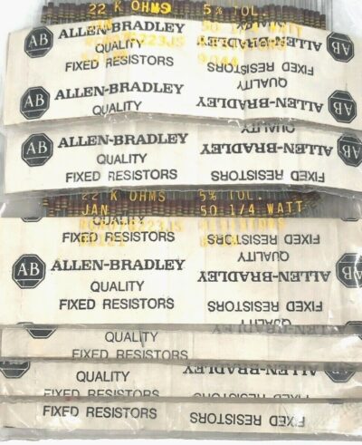 (250 PCS) Allen-Bradley RCR07G223JS 22K Ohm 1/4W (0.25W) Carbon Comp Resistor
