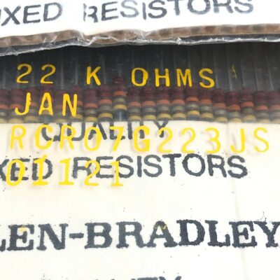 (250 PCS) Allen-Bradley RCR07G223JS 22K Ohm 1/4W (0.25W) Carbon Comp Resistor