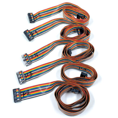 5x IDC Programmer Flat Rainbow Color Ribbon Cable 100cm 20pin