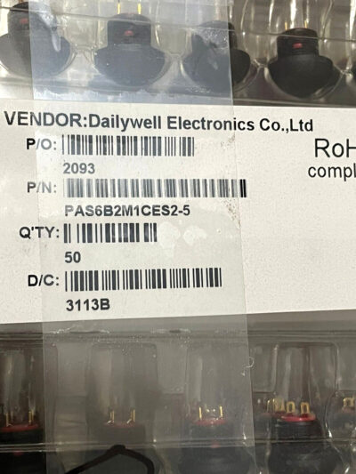 QTY 50 Lot - Dailywell PAS6B2M1CES2-5 Pushbutton Switch