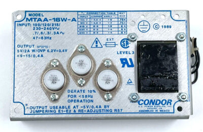 SL POWER ELECTRONICS CONDOR MTAA-16W-A LINEAR POWER SUPPLY