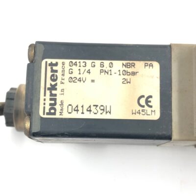 Solenoid Valve BURKERT 0413 G 6.0 NBR PA 041439W G1/4 4/2-way 24VDC 2W DN6