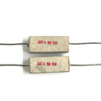 100 Pcs Lot 5W Watt 1OHM 5% Ceramic Cement Power Resistor Axial Lead NEW