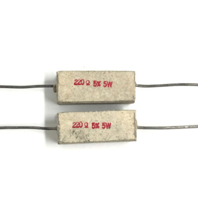 100 Pcs Lot 5W Watt 1OHM 5% Ceramic Cement Power Resistor Axial Lead NEW