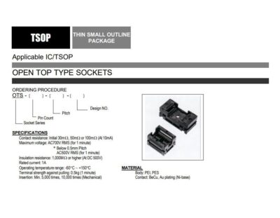 [2Pcs ] OTS-48-0.5-03 ENPLAS Test & Burn-in Socket Pins/Pitch 48P/0.5mm TSOP48