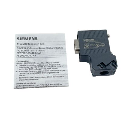 Siemens 6ES7972-0BA42-0XA0 Bus Connector New 6ES7 972-0BA42-0XA0/