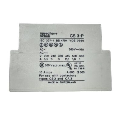 2x Sprecher + Schuh CS3-P 11 20 0597 0498 Auxiliary Contact Block CS3P