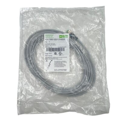 MURR ELETRONIK 7000-12221-2140500 M12 Female Straight with 5m Cable, Grey