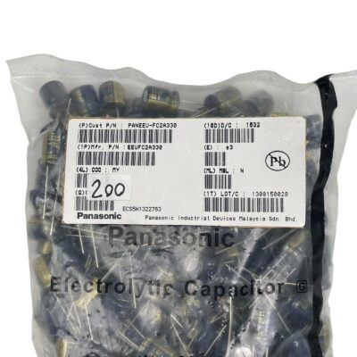 [200 Pcs] LowESR Elko PANASONIC EEUFC2A330 33uF 100V 10x12.5mm RM5 0.53R