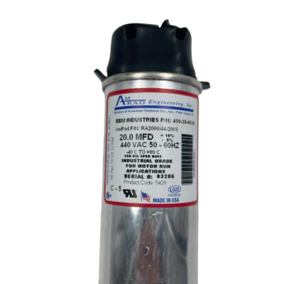 EBM PAPST R2E225-BE51-09 AC MOTORIZED IMPELLER & RA2000/44-206S Run Capacitor