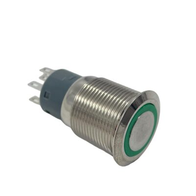 [58 Pcs] 12V/20/11G 12V Push Button Momentary Switch with Green LED Ring