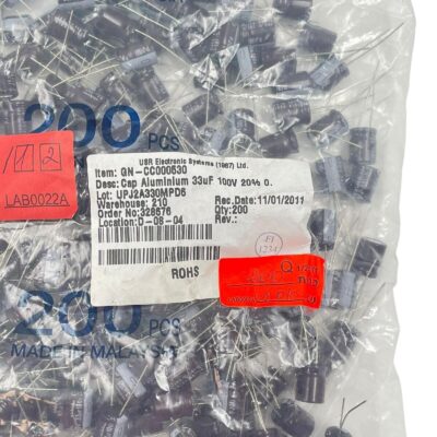 [200 Pcs] UPJ2A330MPD6TD Nichicon Leaded 33UF 100V 20%