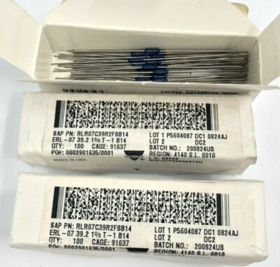 (260 PCS) Vishay RLR07C39R2FSB14 Resistor Metal Film 39.2 Ohm 1% 0.25W(1/4W)