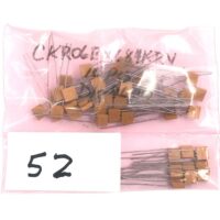 (52 PCS) CKR06BX684KRV KEMET CAPACITOR 0.68UF 50V CERAMIC MONOLITHIC RADIAL