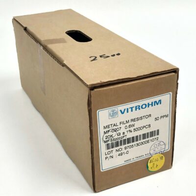 2500X Pcs - Vitrohm 20K 0.6W 1Ω Metal Film Resistor MF 0207 - Part 491-0