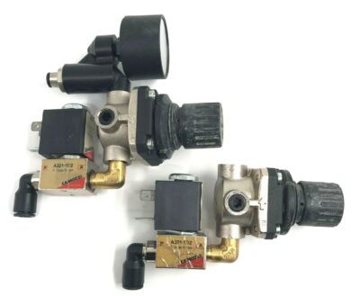 2 Unit CAMOZZI M004RS08 PRESSURE REGULATOR Solenoid valve +1 Unit FR 400 GAUGE