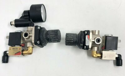 2 Unit CAMOZZI M004RS08 PRESSURE REGULATOR Solenoid valve +1 Unit FR 400 GAUGE