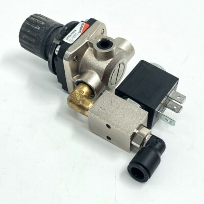 2 Unit CAMOZZI M004RS08 PRESSURE REGULATOR Solenoid valve +1 Unit FR 400 GAUGE