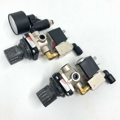 2 Unit CAMOZZI M004RS08 PRESSURE REGULATOR Solenoid valve +1 Unit FR 400 GAUGE