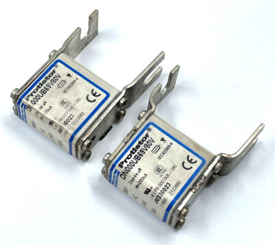 2x FERRAZ SHAWMUT DN000UB69V80V PROTISTOR FUSE 80A/690V