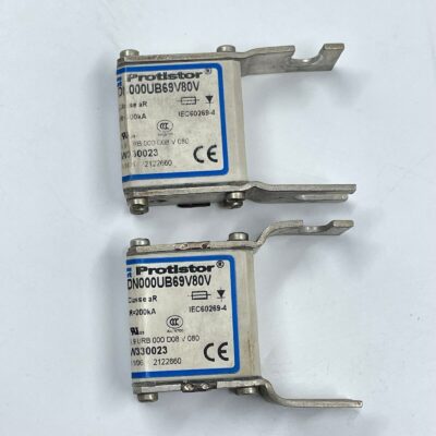 2x FERRAZ SHAWMUT DN000UB69V80V PROTISTOR FUSE 80A/690V
