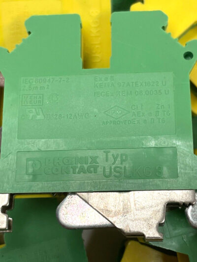 100x Phoenix Contact USLKG 3 Protective Conductor Terminal 0441083