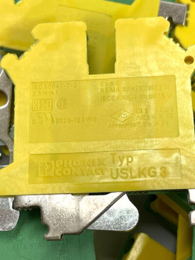 100x Phoenix Contact USLKG 3 Protective Conductor Terminal 0441083